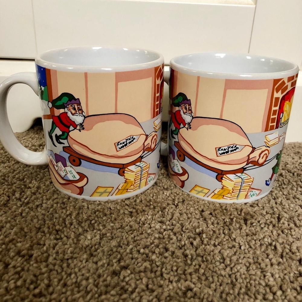 Sue Zipkin Christmas Fireplace Coffee Mug Set - Picture 7 of 9